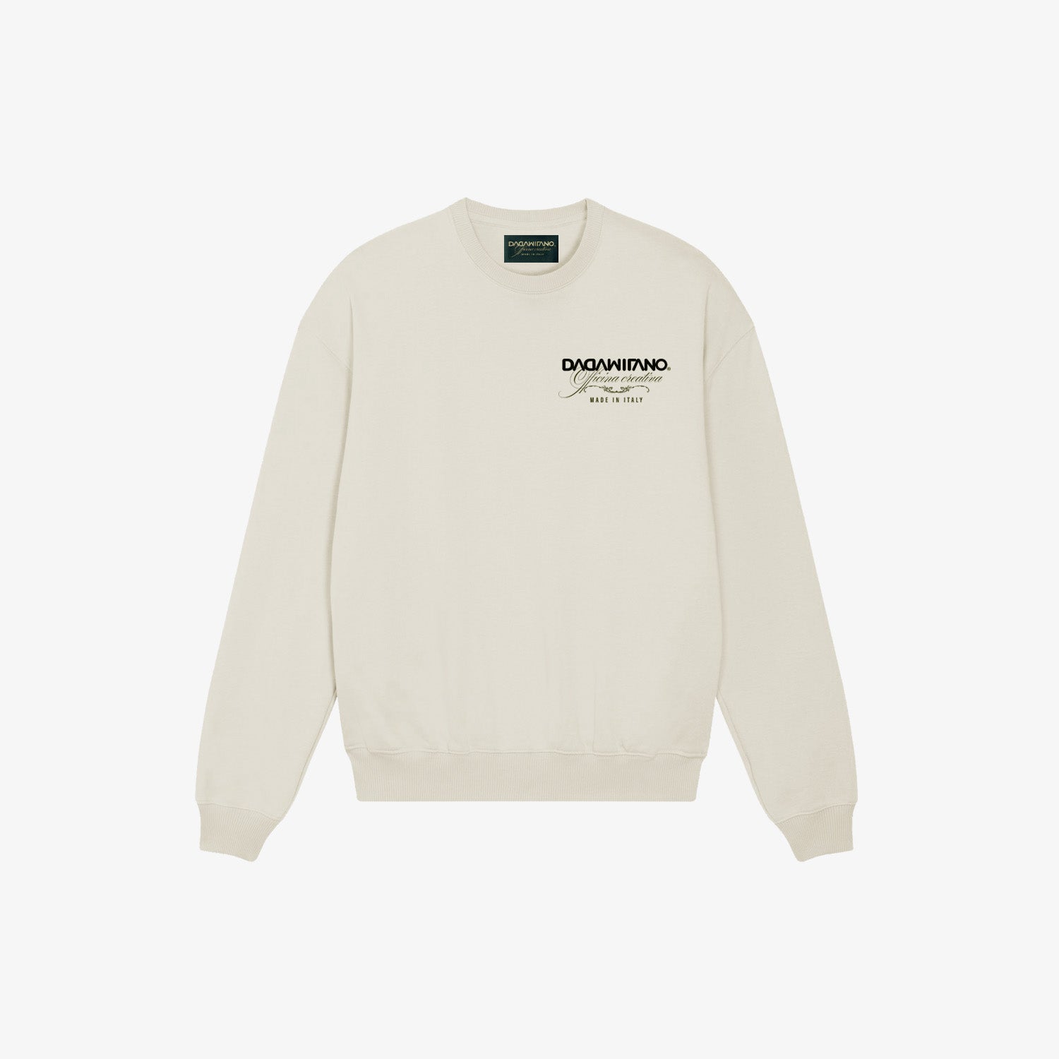 AMBROSIUS - Felpa Girocollo Crema