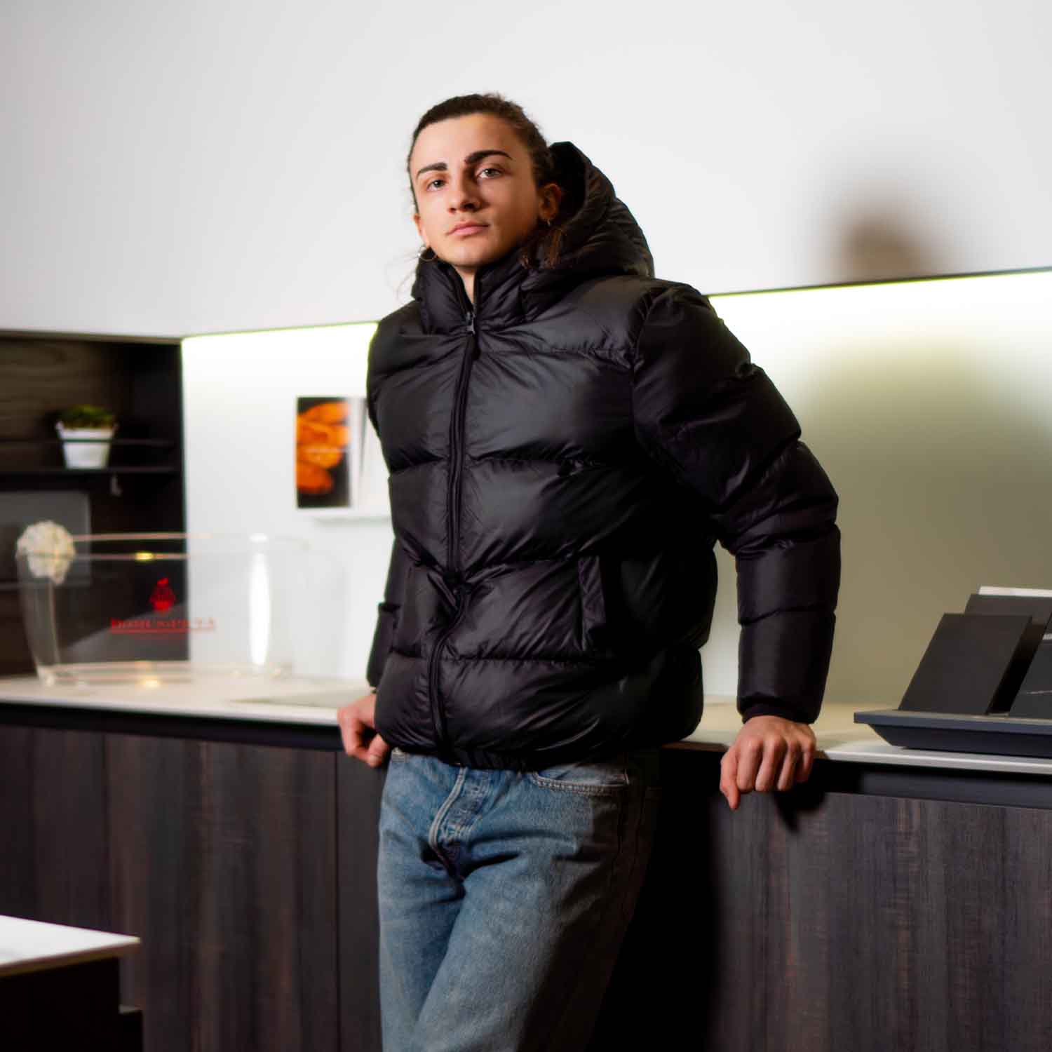 CORTINA - Puffer nero