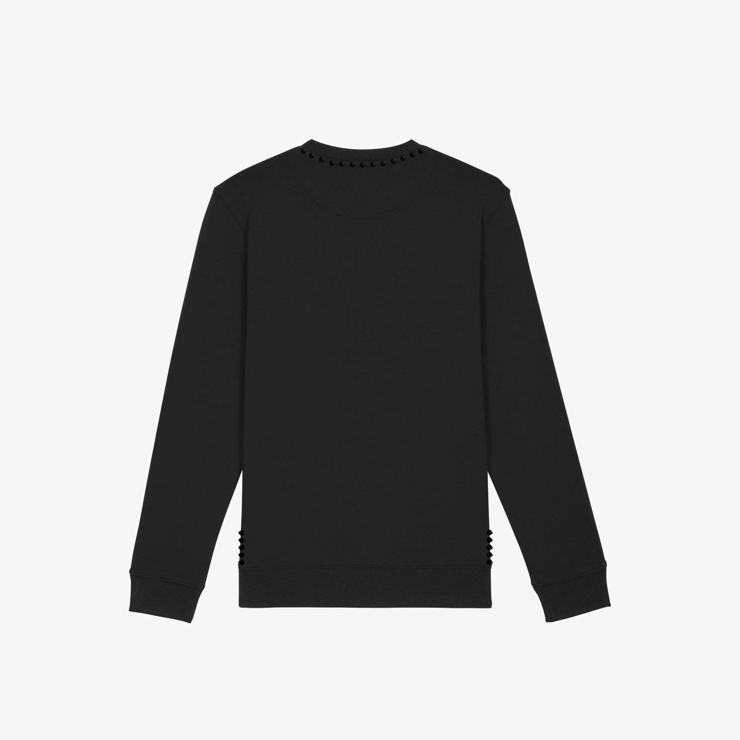 DADA - Felpa girocollo nera con borchie nere