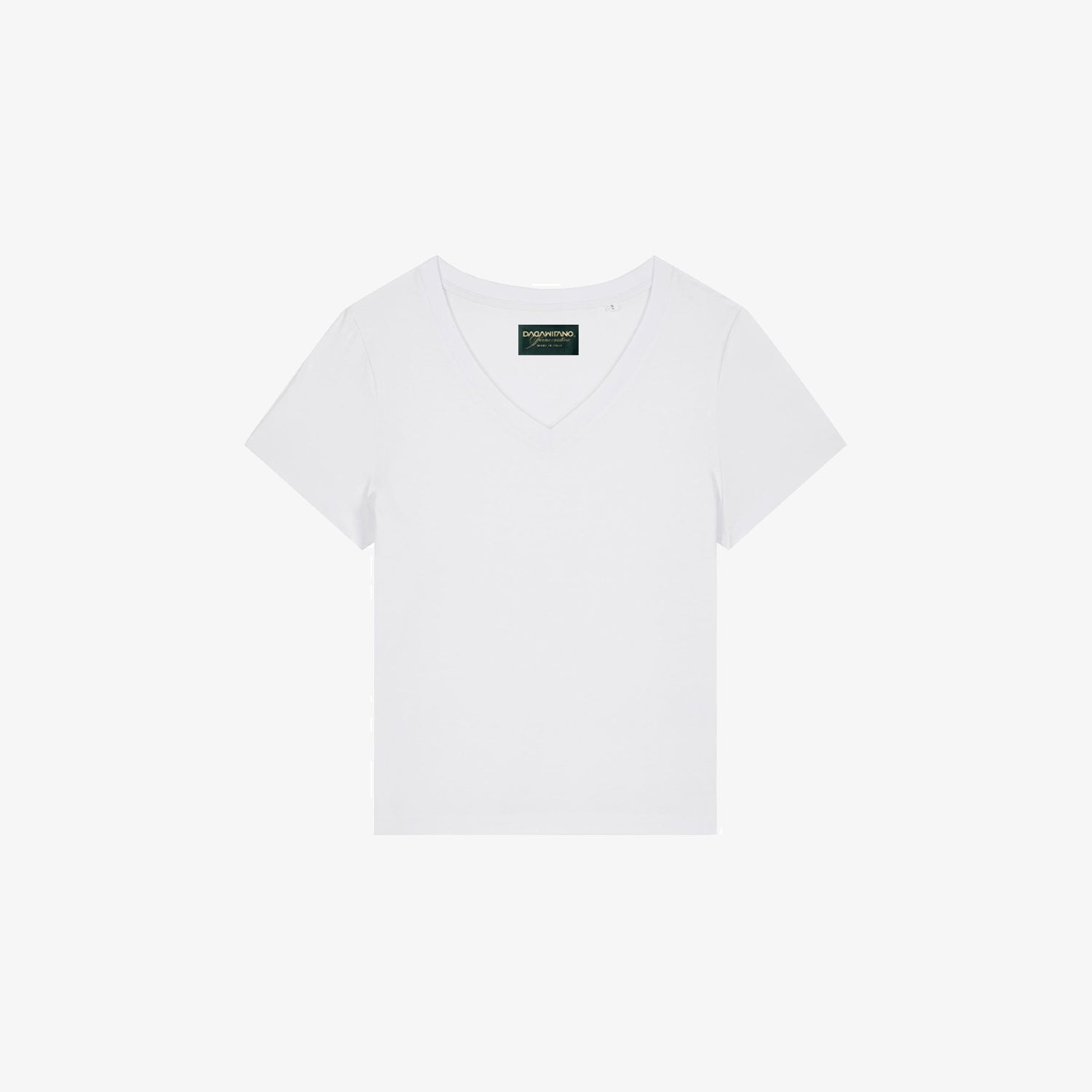 LEONORA - T-shirt donna bianca con scollo a V