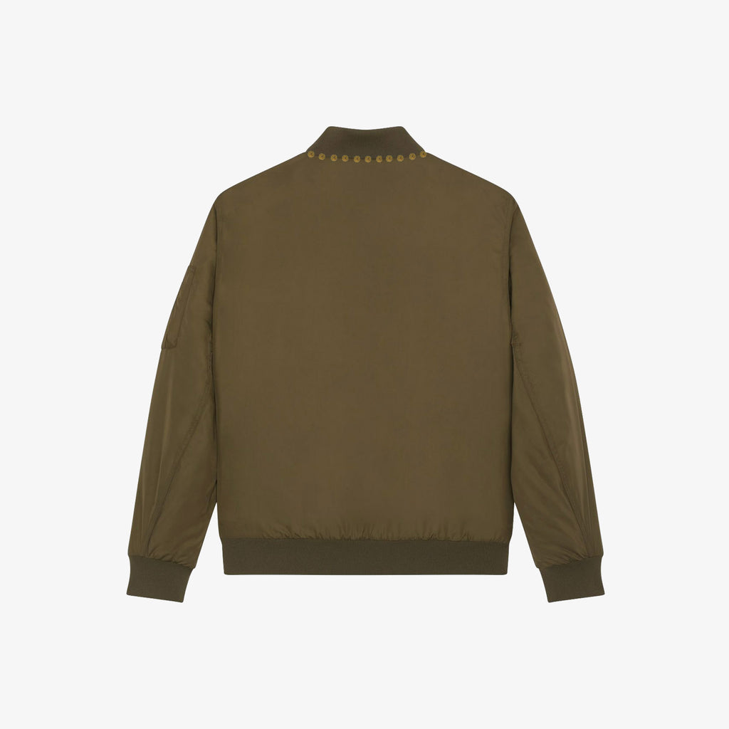 LORENZO - Bomber Khaki Borchiato