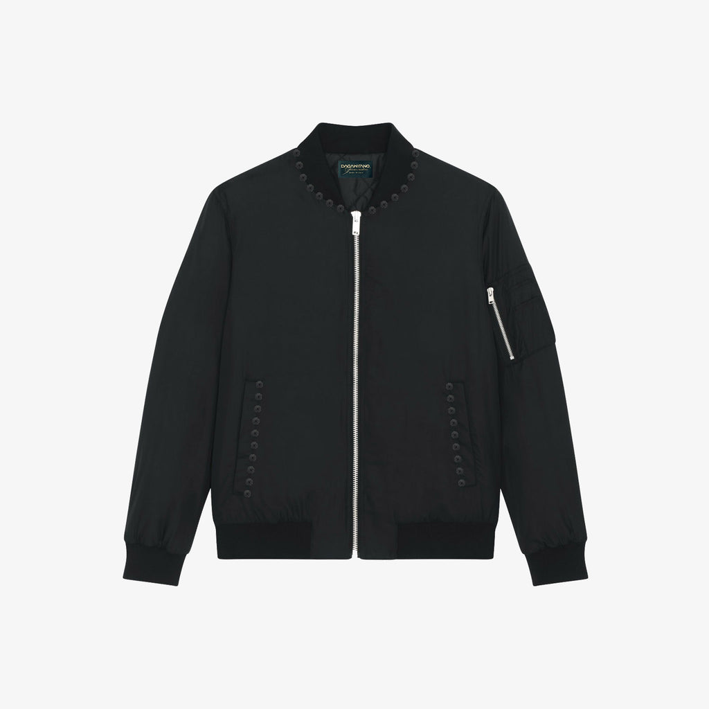 LORENZO - Bomber Nero Borchiato