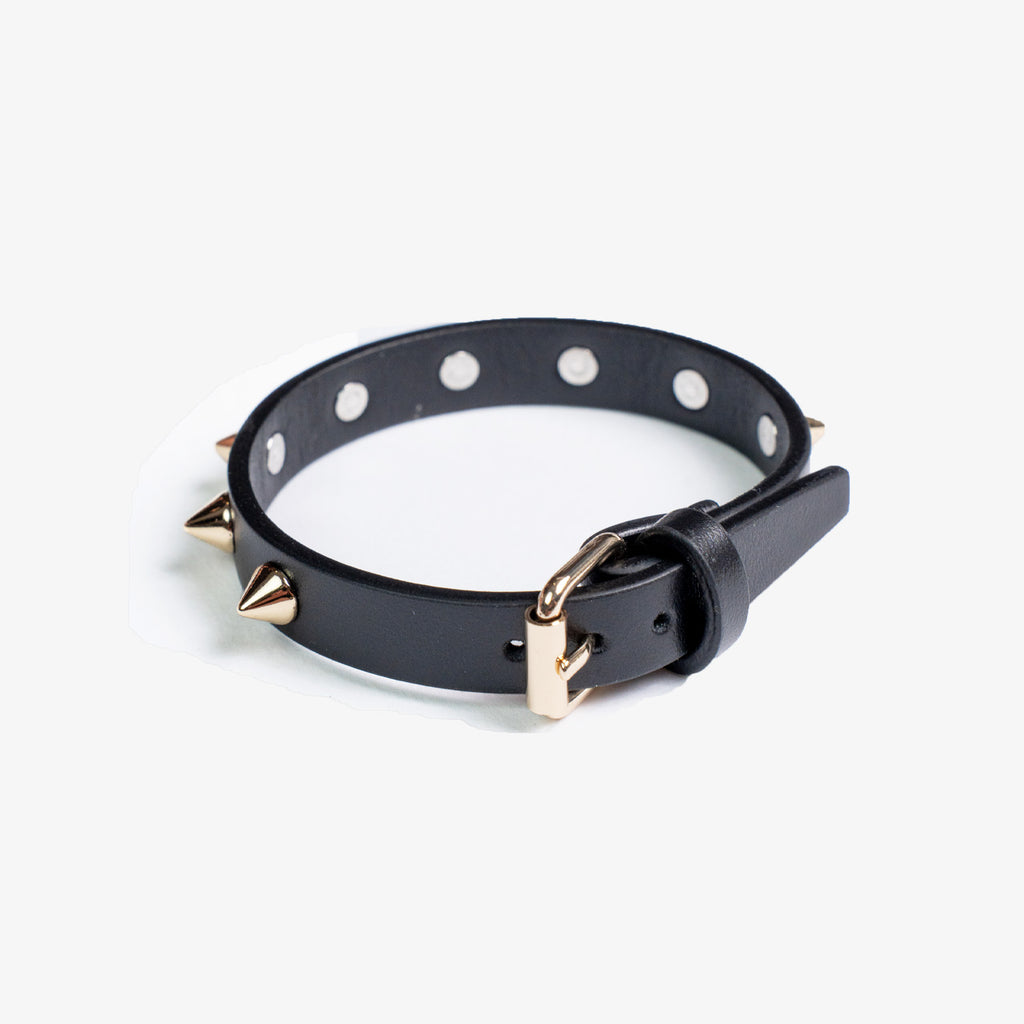 MIKY – Bracciale Nero Borchiato
