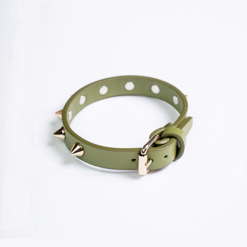 MIKY – Bracciale Verde Borchiato
