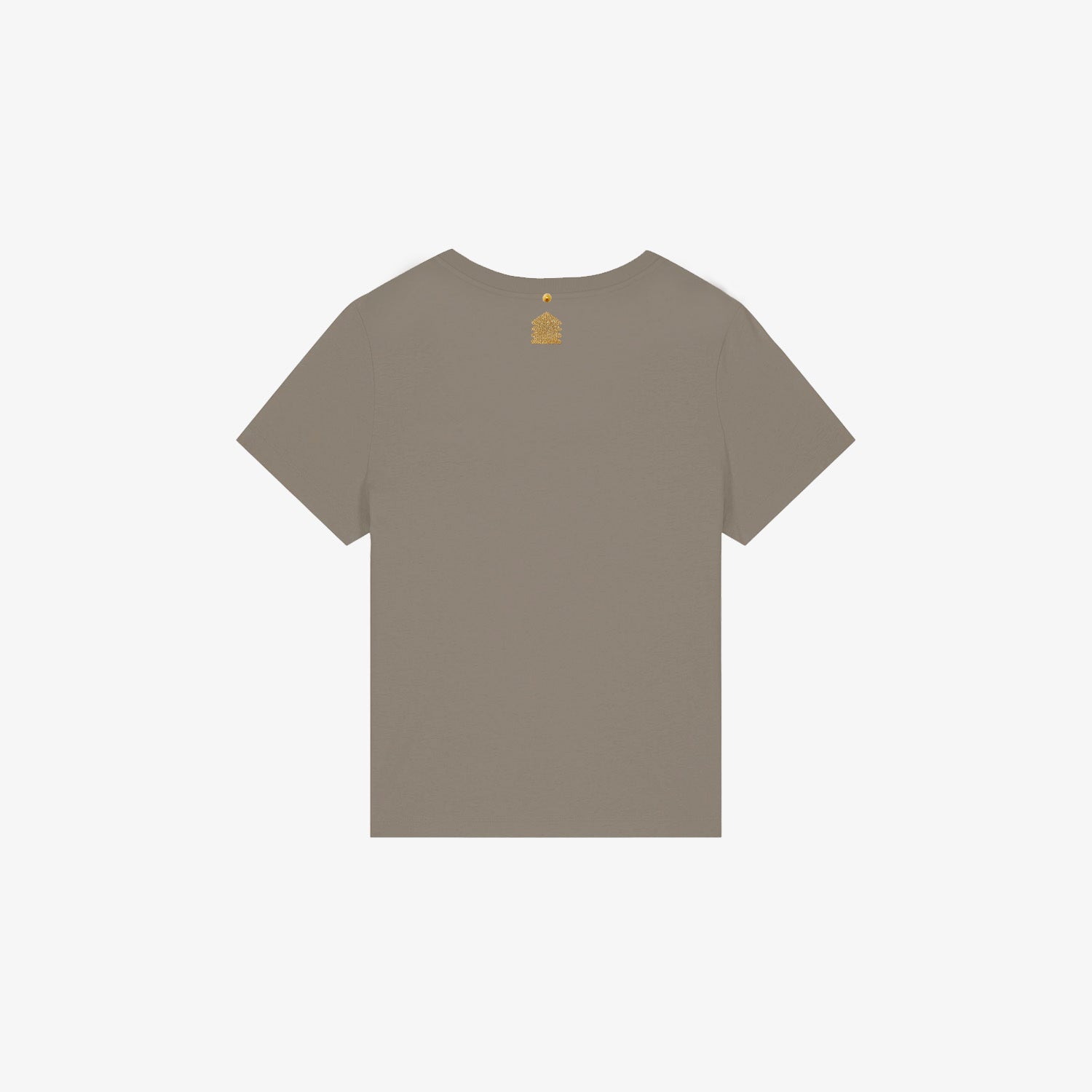 LEONORA - T-shirt donna bronze con scollo a V