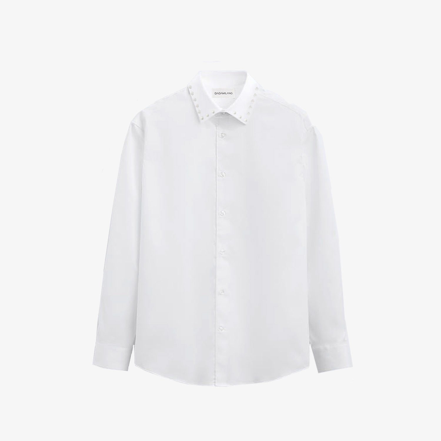 SCALA - Camicia bianca con borchie bianche