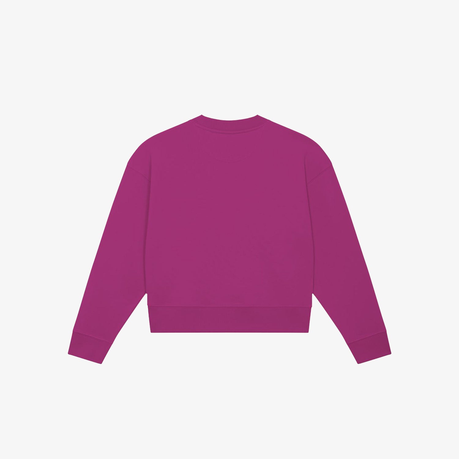 LEDORIA - Felpa crop girocollo fucsia dipinta a mano