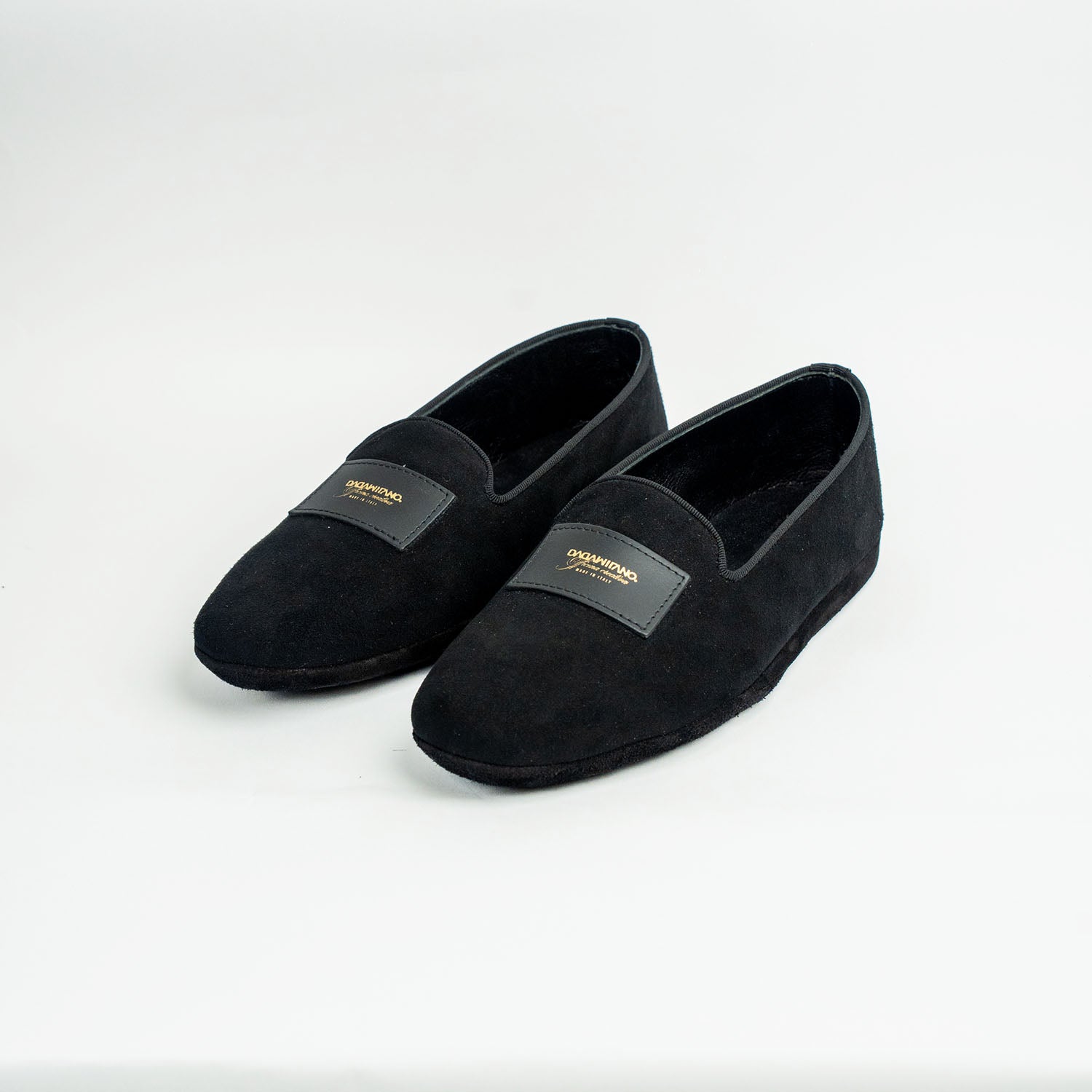 NOBILIA – Loafer Nera da Casa in Camoscio